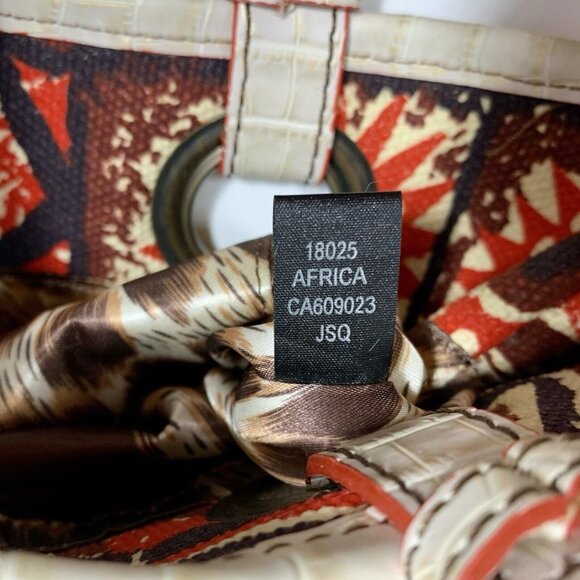 GUESS Women AFRICA Shoulder Hand Bag TOTE Tribal Print Colorful Moc Croc - Picture 10 of 11